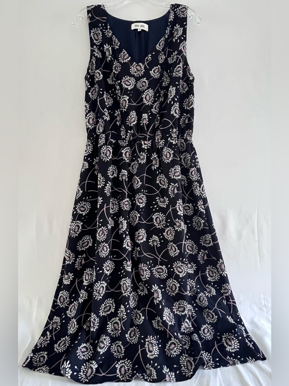 Dry Lake Stockholm Tiffany Floral Chiffon Midi Dress M